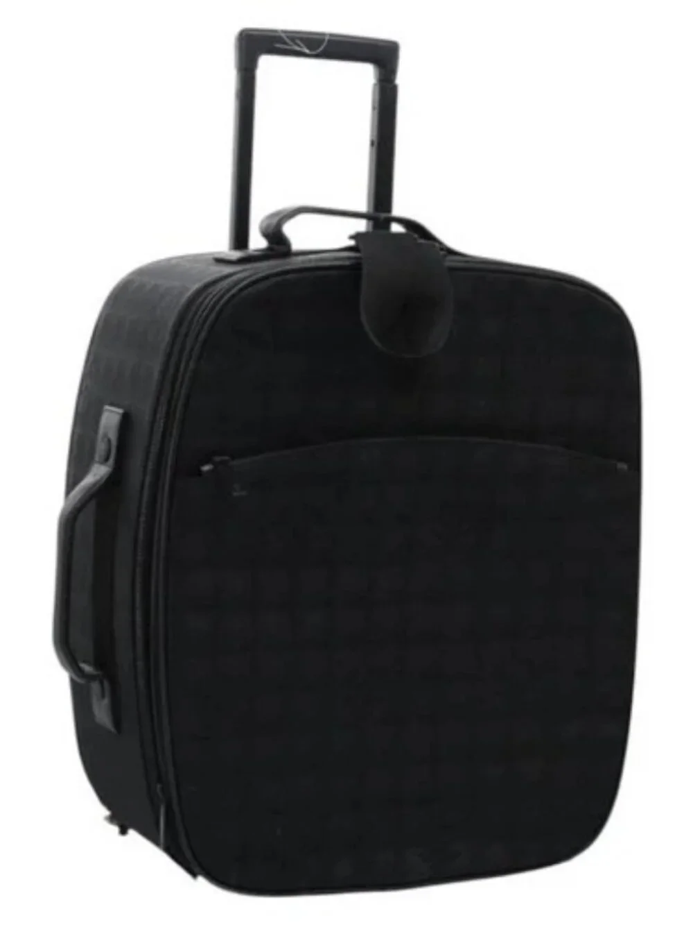 CHANEL Carry Case New Travel line suitcase Nylon Black CC Auth bs23739